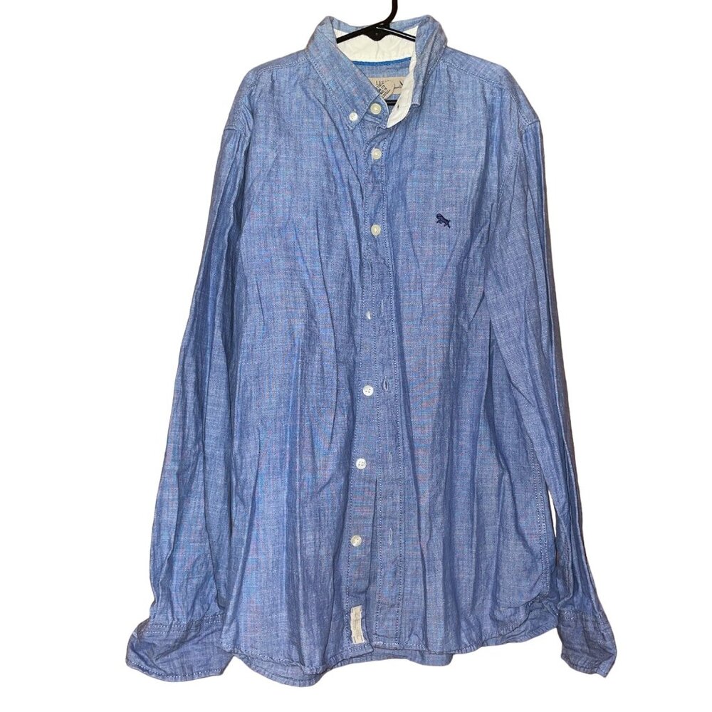 L.O.G.G. Label Of Graded Goods Blue Long Sleeve Button-Up Shirt Boy's Size L